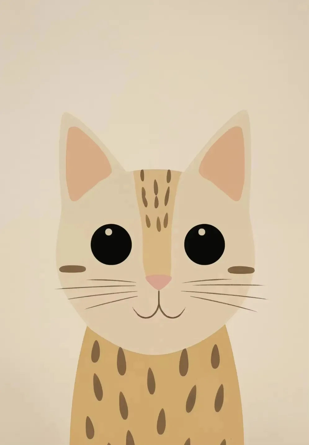Cartoon Cute Cat Posters and Prints Minimalist Canvas Paintings Modern Wall Art Picture for Kids Room Nursery Decor Gifts