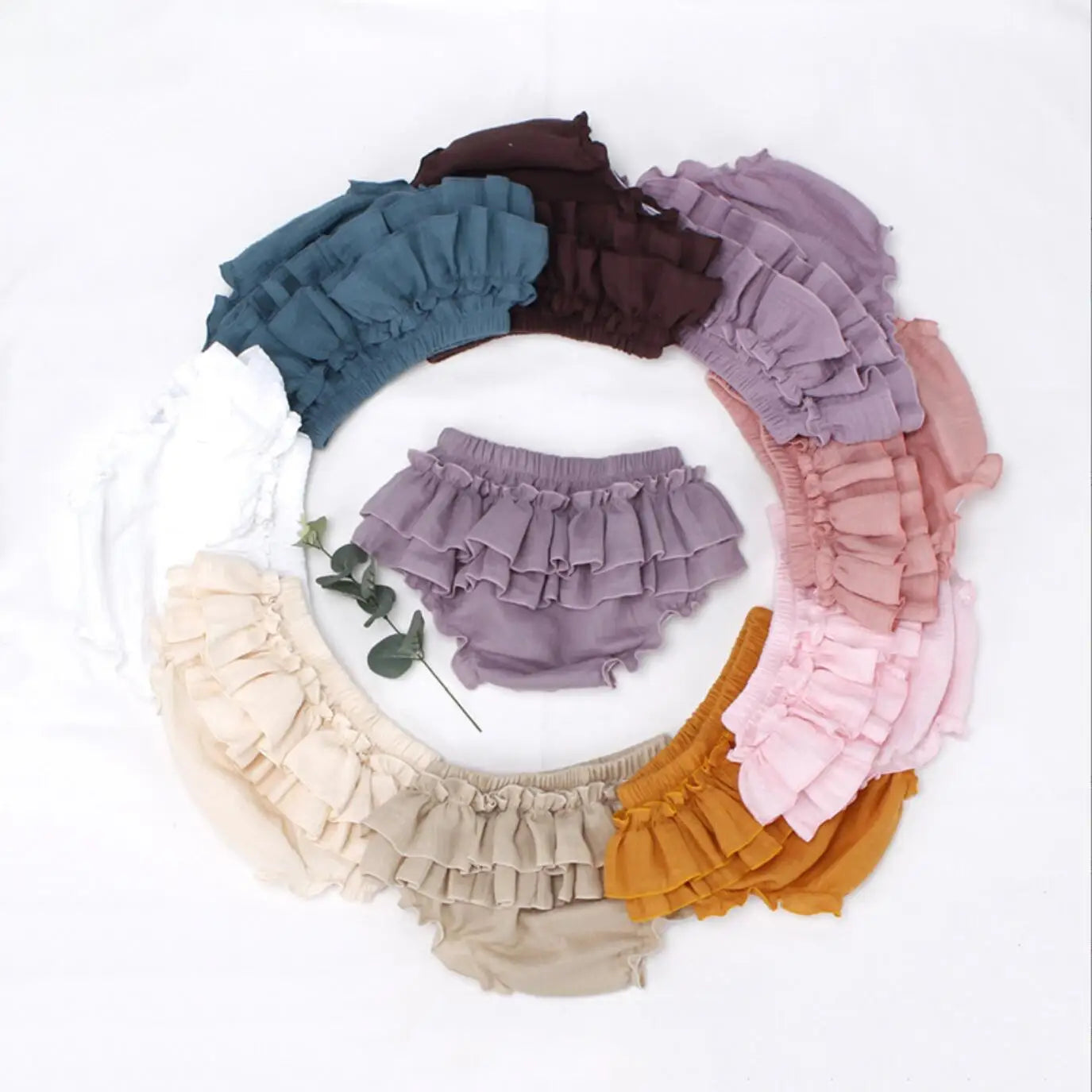 Double Layers Baby Girls Tutu Skirt Shorts Summer Cozy Muslim Cotton Baby Bloomers Toddler Short Pants Children Pettiskirt 0-3y