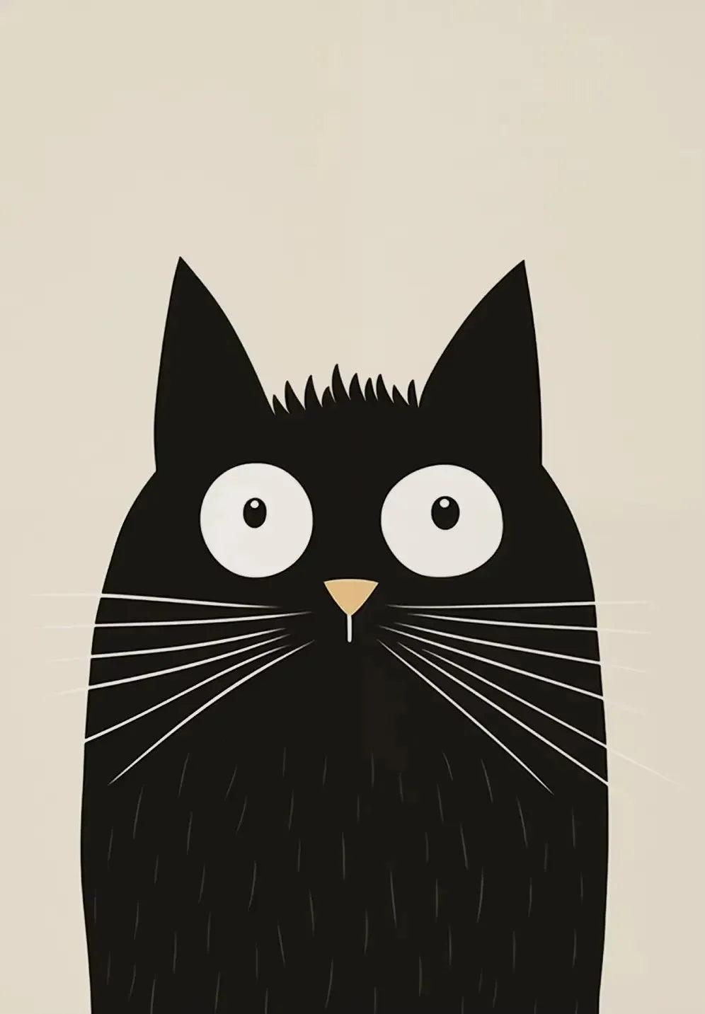 Cartoon Cute Cat Posters and Prints Minimalist Canvas Paintings Modern Wall Art Picture for Kids Room Nursery Decor Gifts